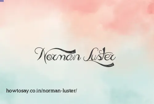 Norman Luster