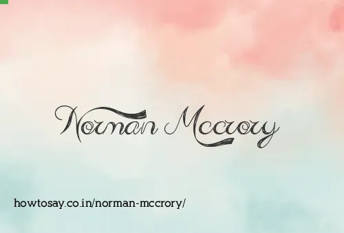 Norman Mccrory