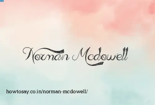 Norman Mcdowell