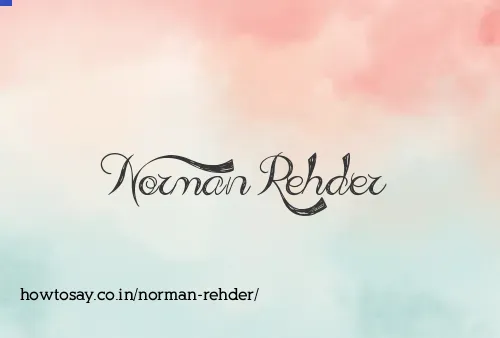 Norman Rehder