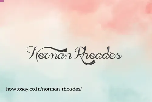 Norman Rhoades