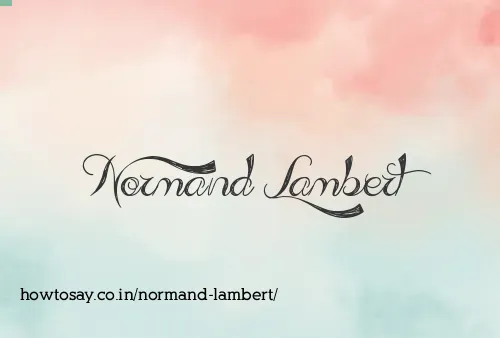 Normand Lambert