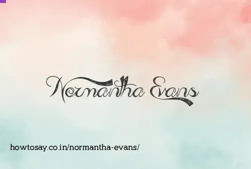 Normantha Evans