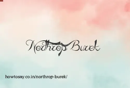 Northrop Burek