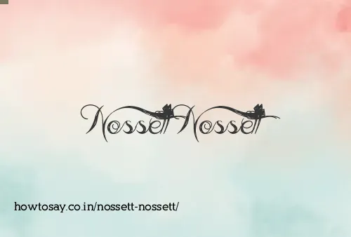 Nossett Nossett