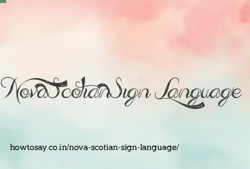 Nova Scotian Sign Language