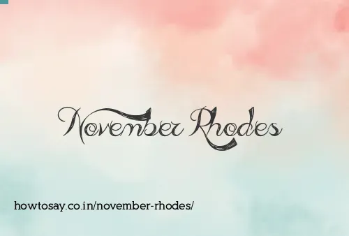 November Rhodes