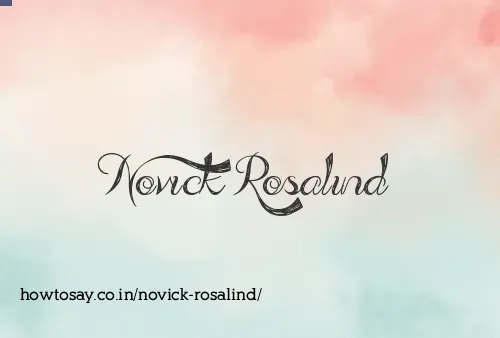 Novick Rosalind