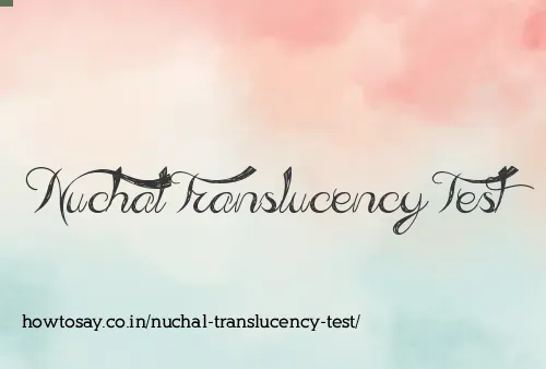 Nuchal Translucency Test