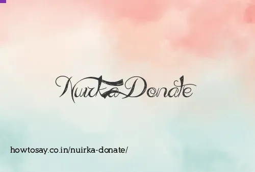 Nuirka Donate