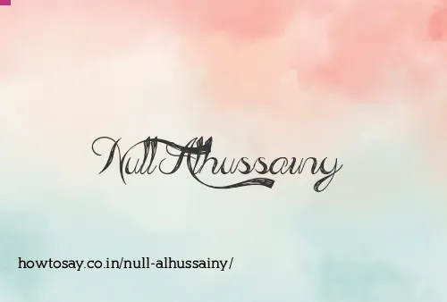 Null Alhussainy