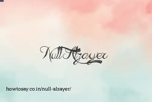 Null Alzayer