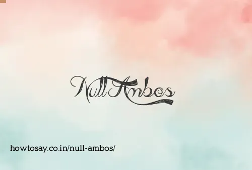 Null Ambos