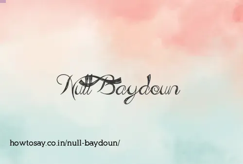 Null Baydoun
