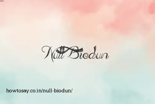 Null Biodun