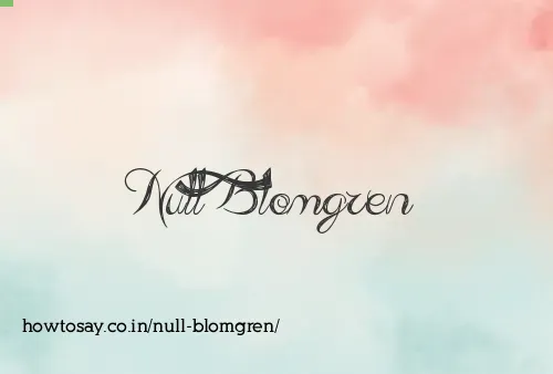 Null Blomgren