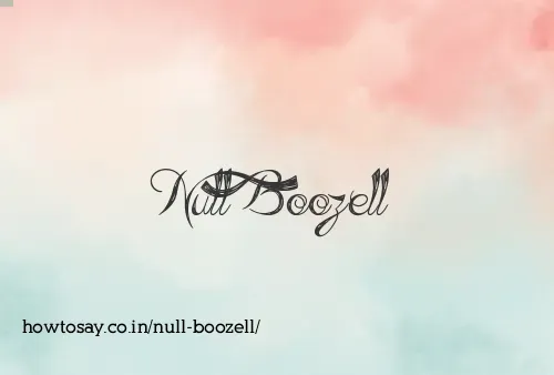 Null Boozell