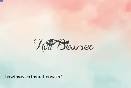 Null Bowser