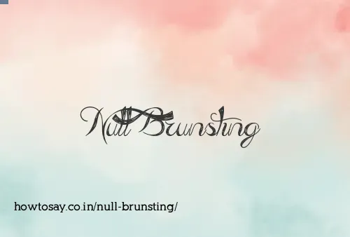 Null Brunsting