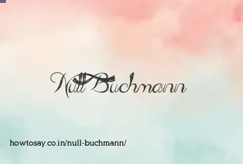 Null Buchmann