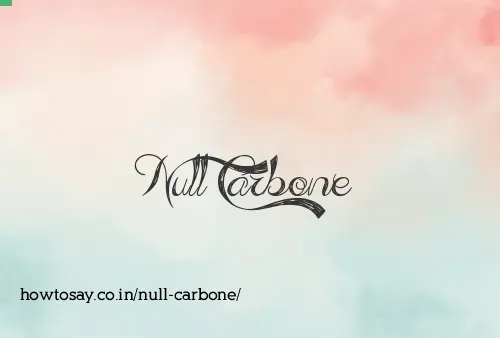 Null Carbone