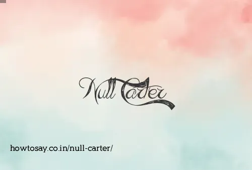 Null Carter