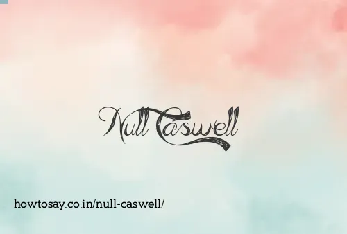 Null Caswell