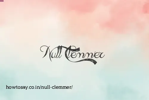 Null Clemmer