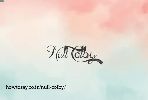 Null Colby