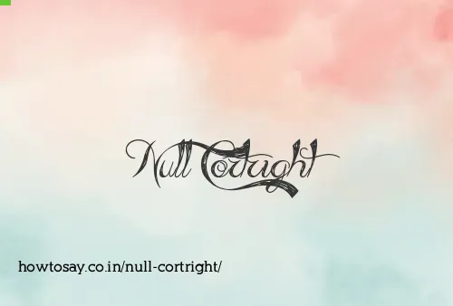 Null Cortright
