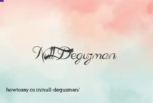 Null Deguzman