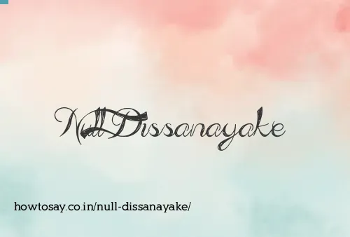Null Dissanayake
