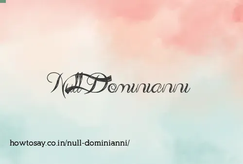 Null Dominianni