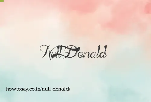 Null Donald