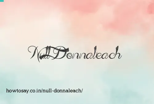 Null Donnaleach