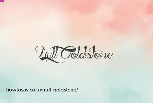 Null Goldstone