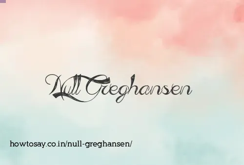 Null Greghansen