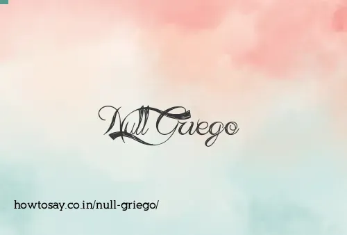 Null Griego