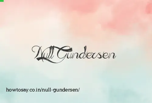 Null Gundersen