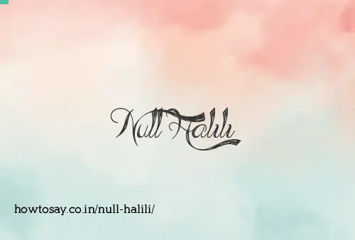 Null Halili