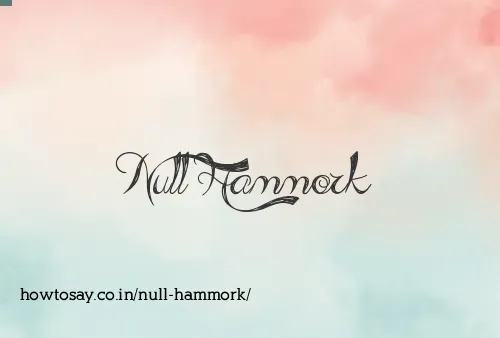 Null Hammork