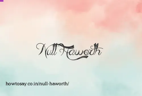 Null Haworth