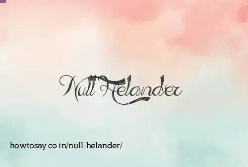 Null Helander