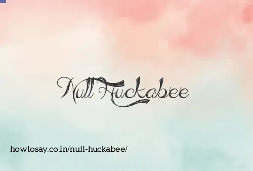 Null Huckabee