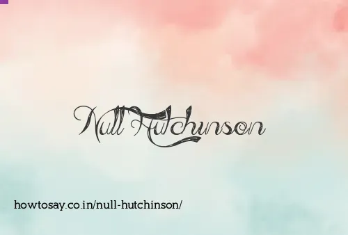 Null Hutchinson