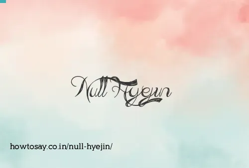 Null Hyejin