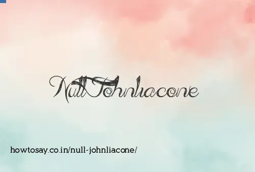 Null Johnliacone