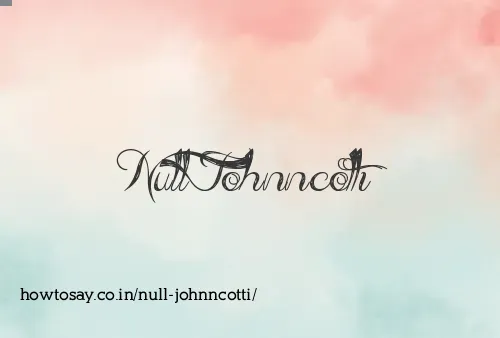 Null Johnncotti