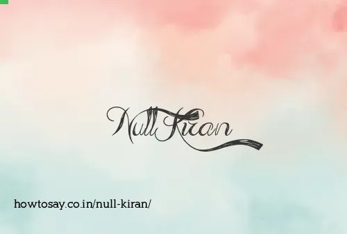Null Kiran