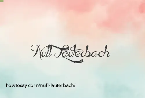 Null Lauterbach